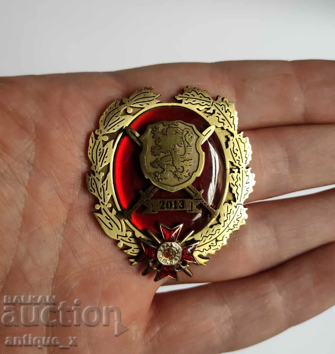 Rare large Bulgarian military badge - for bravery - 2013