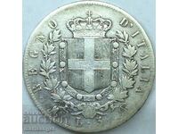 5 λίρες 1873 Ιταλία Thaler 24,68g ασήμι 37mm