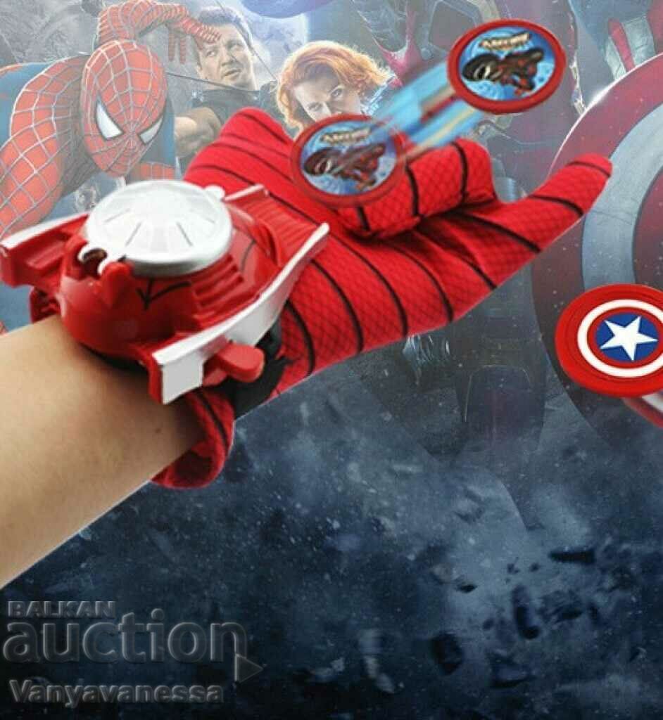 Jetoane de mănușă de mână a lui Spider-Man de jucărie