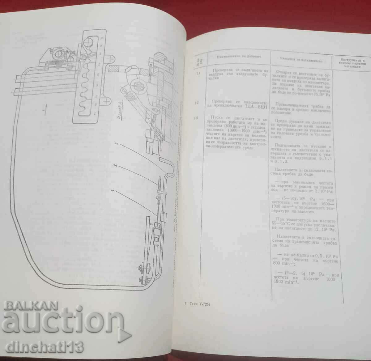 Аукцион Танк Т-72М. Паметка на екипажа за експлоатация Аукцион Танк Т-72М. Паметка на екипажа за експлоатация