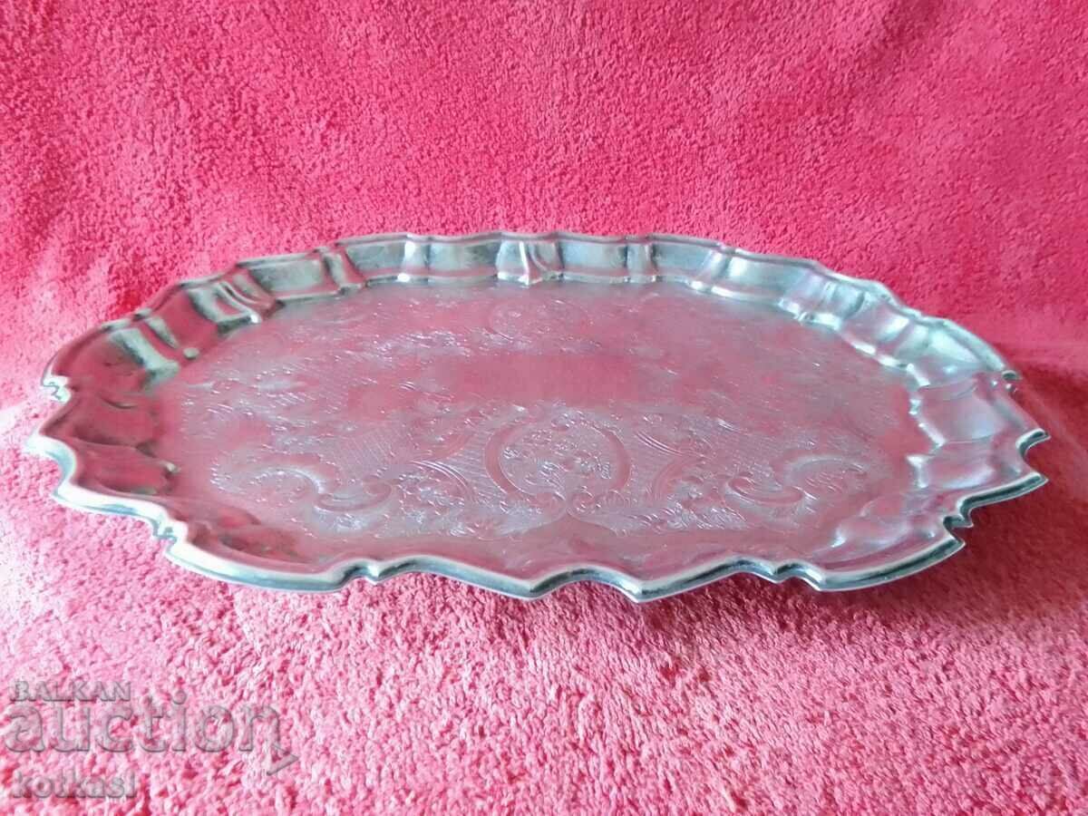 Old metal silver plate marked LEONARD SILVERPLATE with price 85.50 BGN | € 43.72 Old metal silver plate marked LEONARD SILVERPLATE with price 85.50 BGN | € 43.72