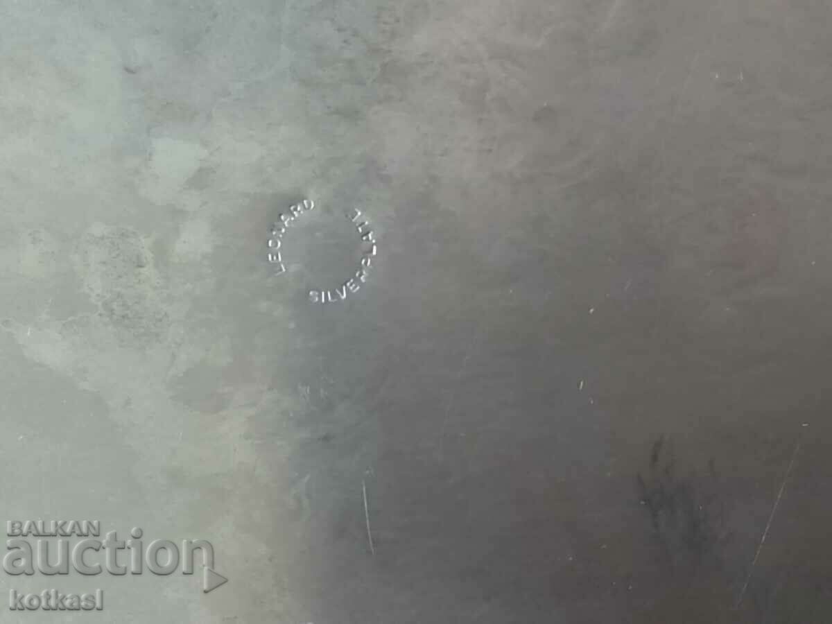 Old metal silver plate marked LEONARD SILVERPLATE - 5 Old metal silver plate marked LEONARD SILVERPLATE - 5