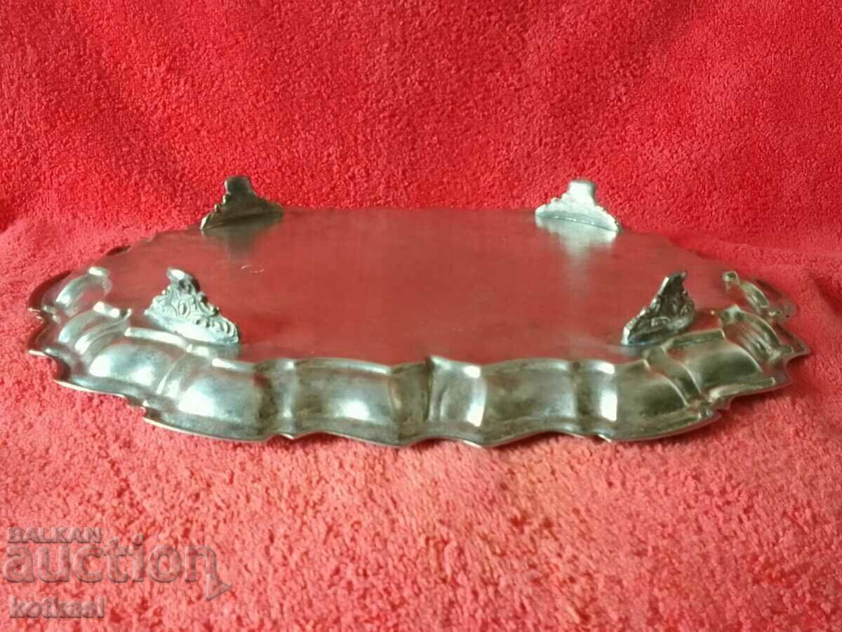 Old metal silver plate marked LEONARD SILVERPLATE - 6 Old metal silver plate marked LEONARD SILVERPLATE - 6