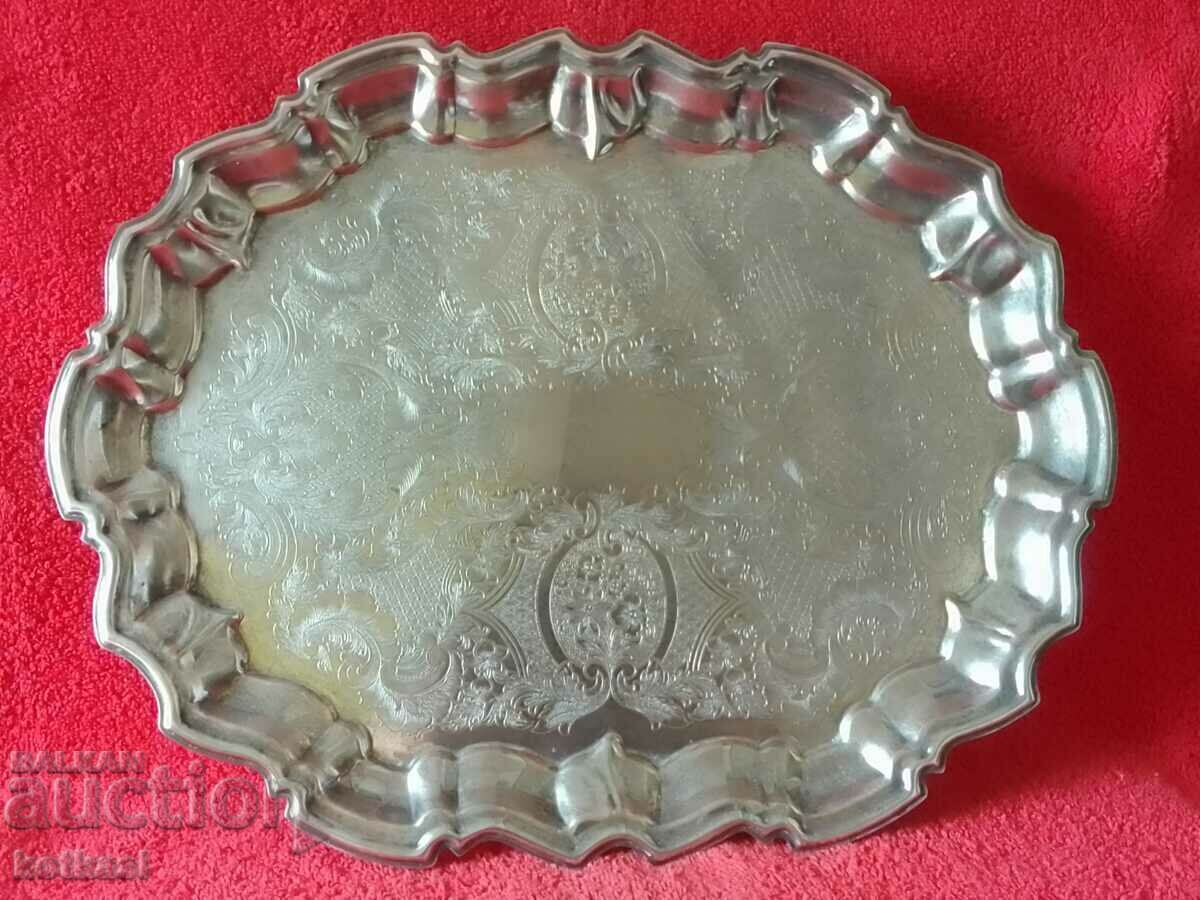 Old metal silver plate marked LEONARD SILVERPLATE Old metal silver plate marked LEONARD SILVERPLATE