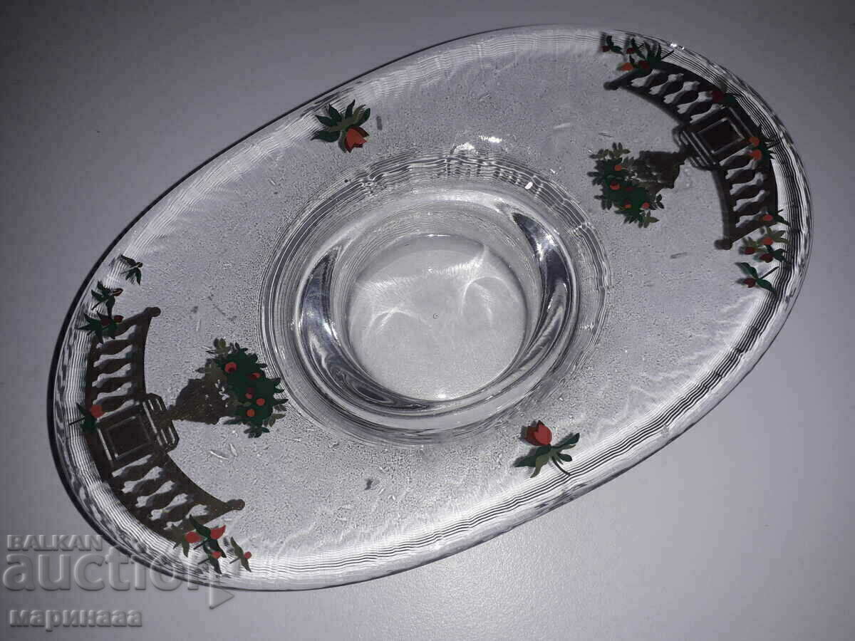 Auction CANDLESTICK. GLASS WITH THE GOLD Auction CANDLESTICK. GLASS WITH THE GOLD