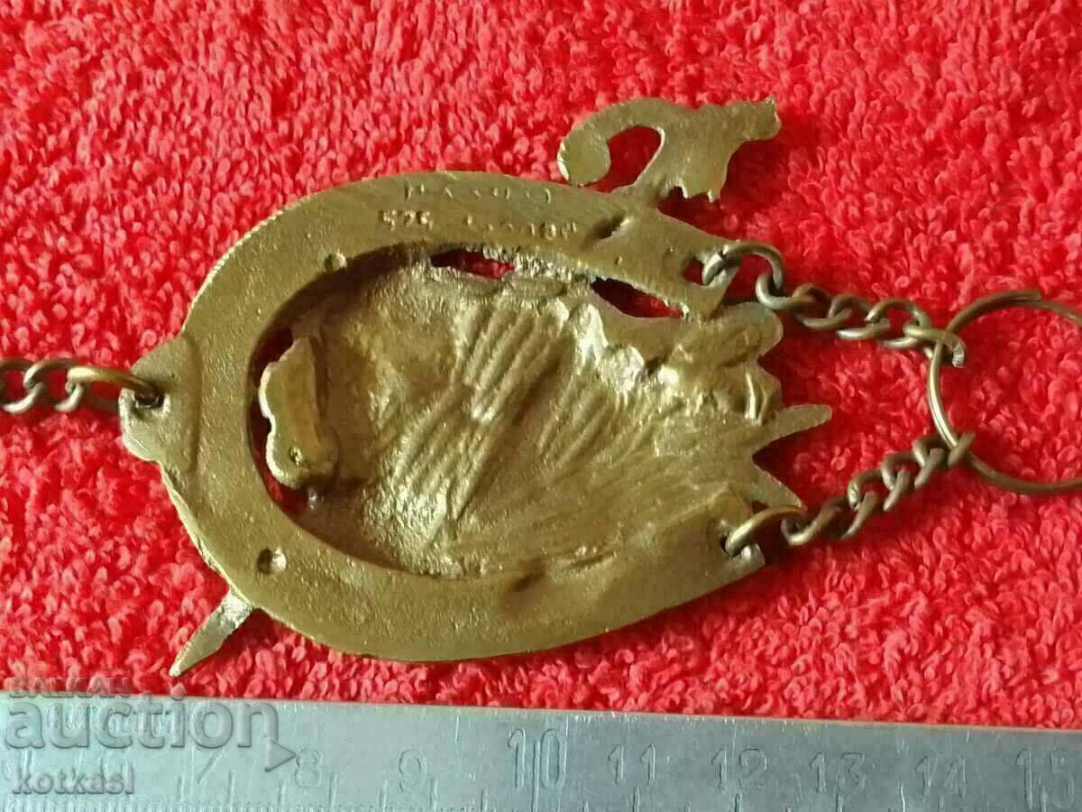 Old metal panel figure Tourism Edelweiss Backpack Horseshoe - 7 Old metal panel figure Tourism Edelweiss Backpack Horseshoe - 7