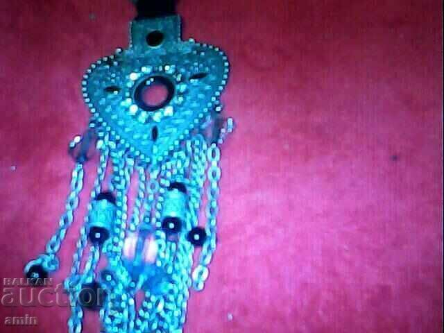 old beautiful necklace silver plated ses crystals for costume with price 20.00 BGN | € 10.23