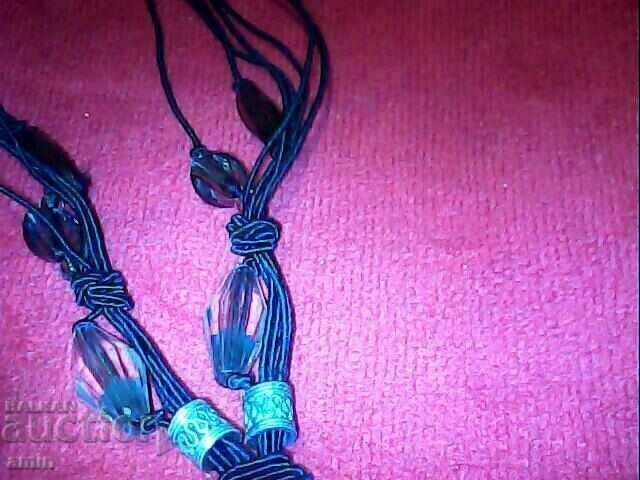 old beautiful necklace silver plated ses crystals for costume - 5