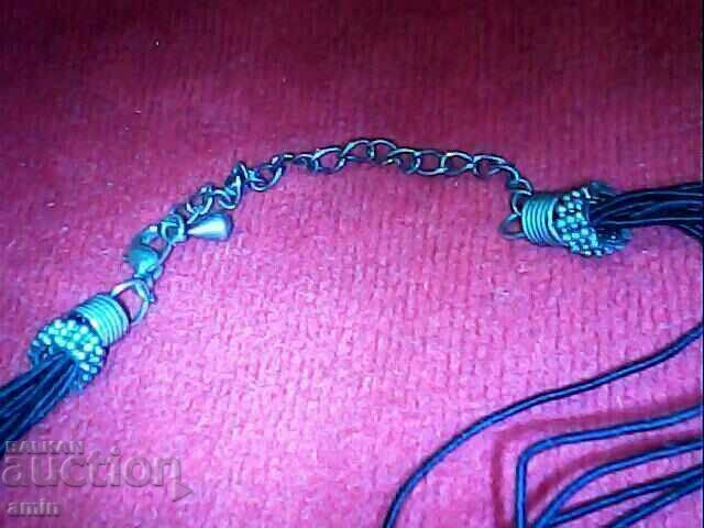 old beautiful necklace silver plated ses crystals for costume - 6