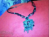 old beautiful necklace silver plated ses crystals for costume
