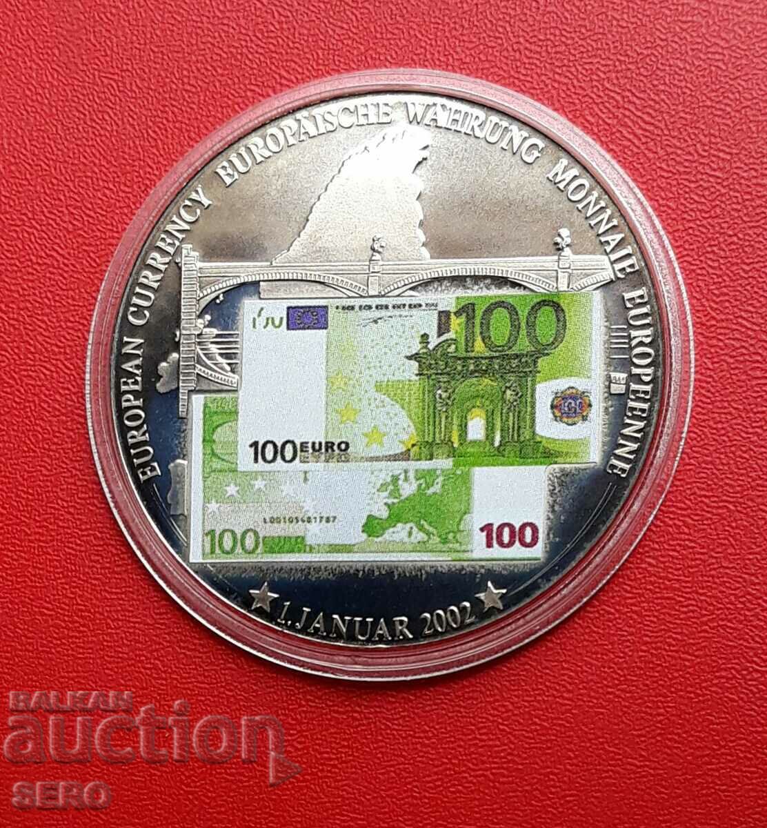Европейски съюз-медал 2002-приемане на  еврото в 12 държави