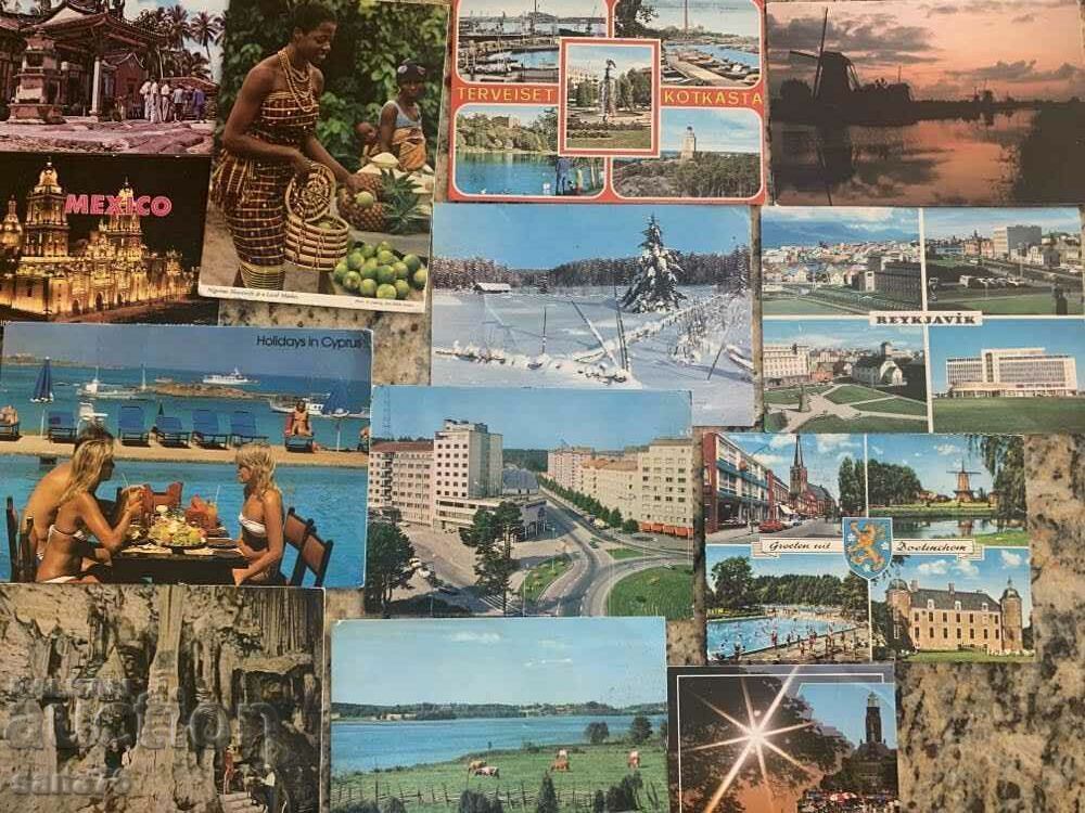 Delivery of Lot 1 - Old Used Postcards - Mix - 24 pcs