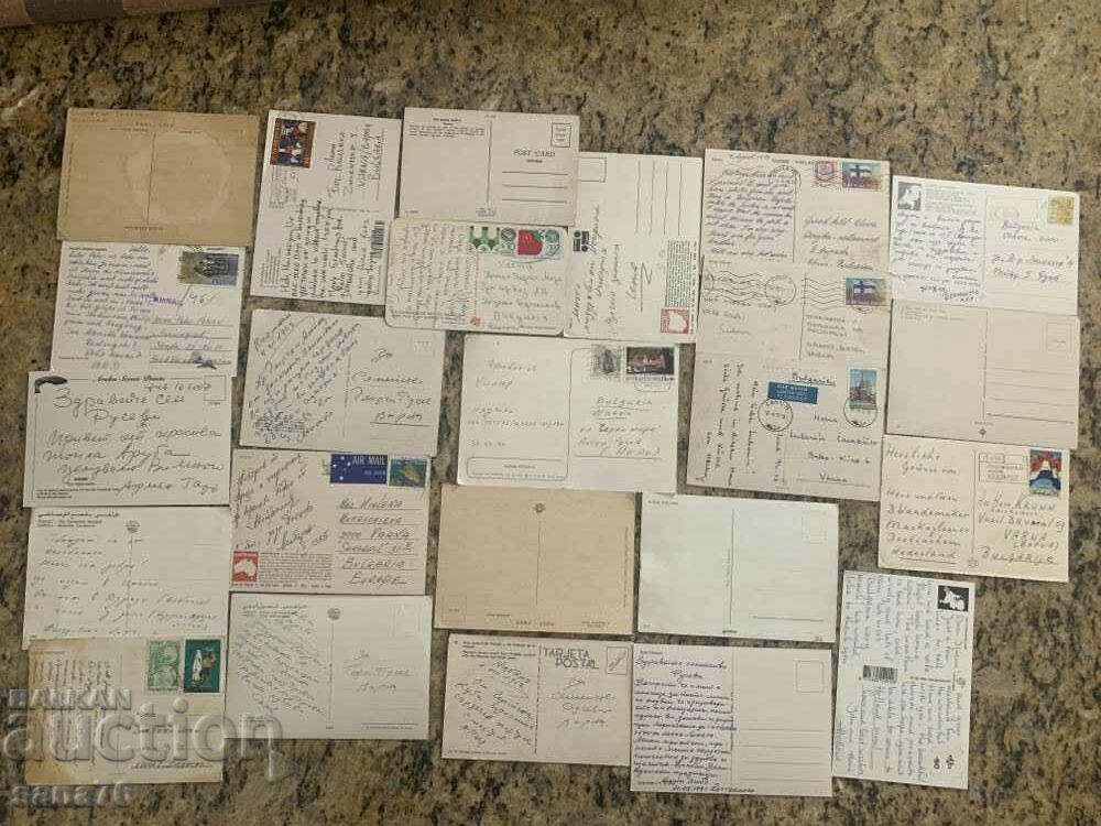 Lot 1 - Old Used Postcards - Mix - 24 pcs - 6