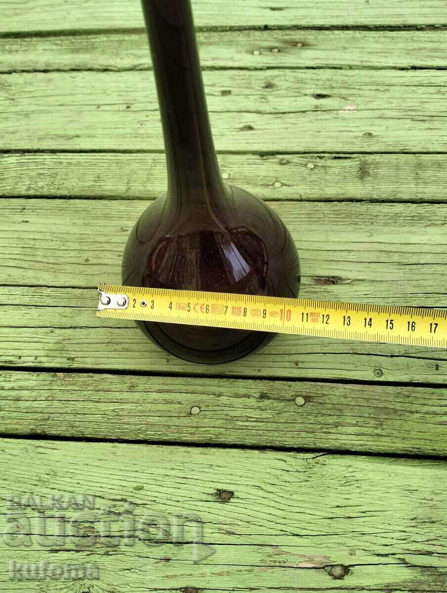 Tall purple glass vase - 5