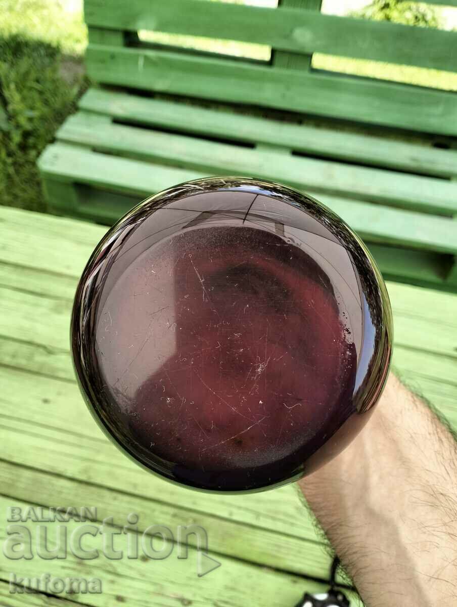 Tall purple glass vase - 6