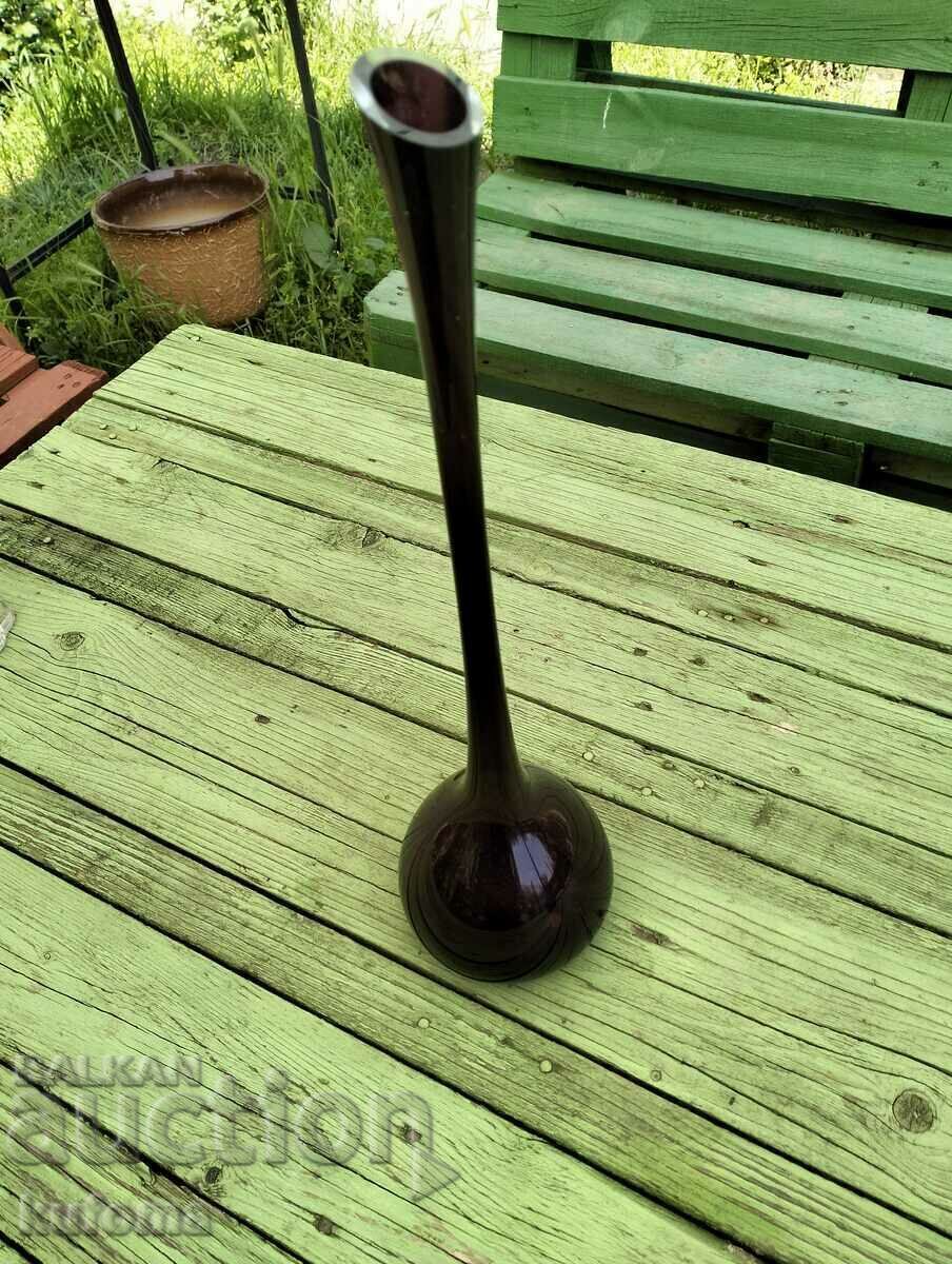 Tall purple glass vase