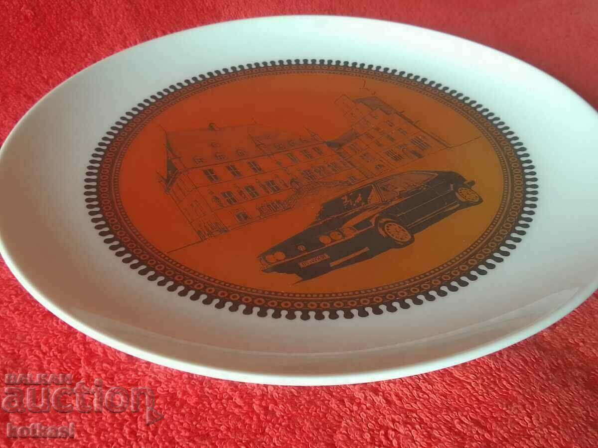 Old porcelain plate Furstenberg F Volkswagen car - 7 Old porcelain plate Furstenberg F Volkswagen car - 7