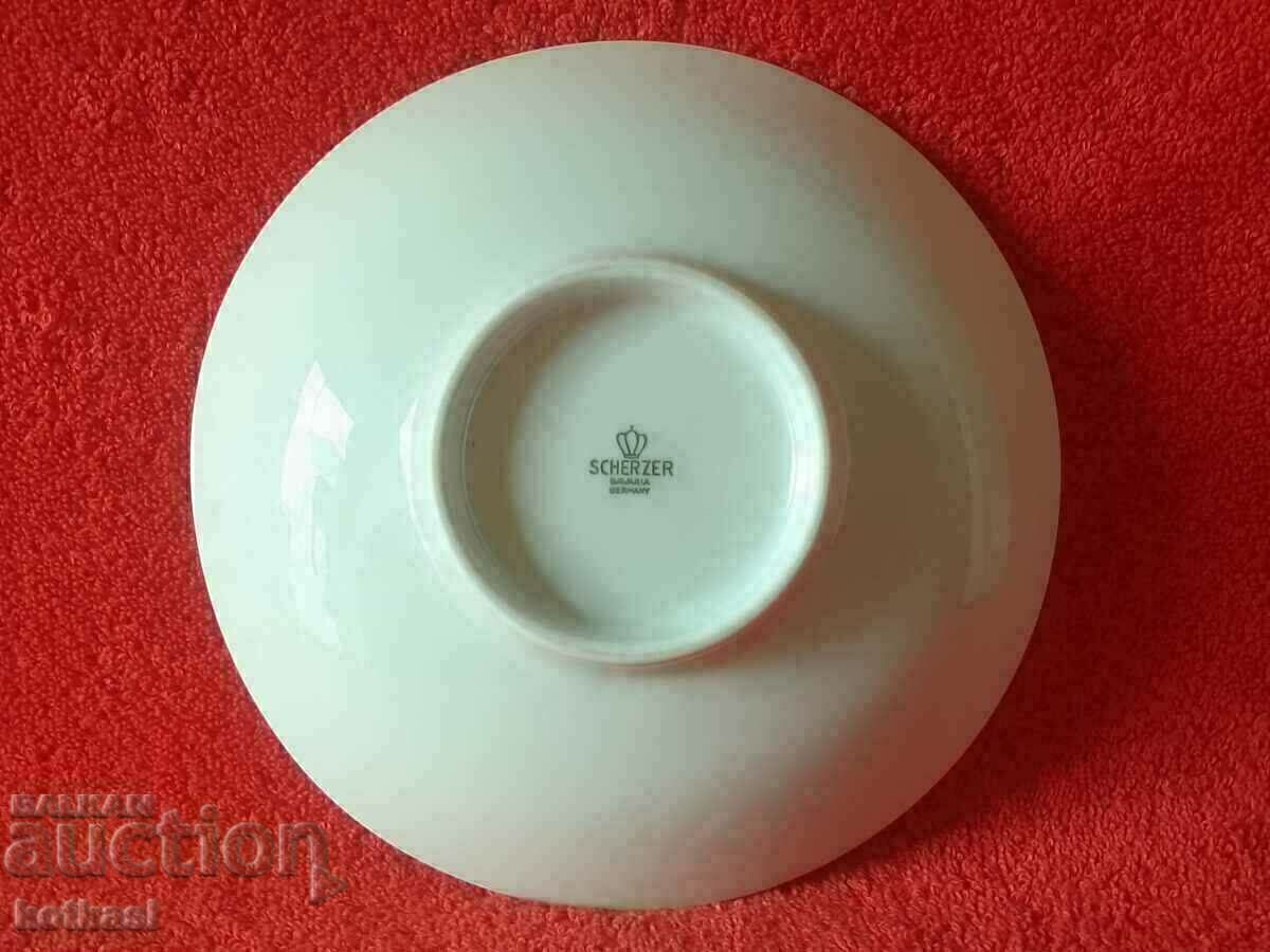 Auction The old porcelain plate bowl SCHERZER BAVARIA GERMANY Auction The old porcelain plate bowl SCHERZER BAVARIA GERMANY