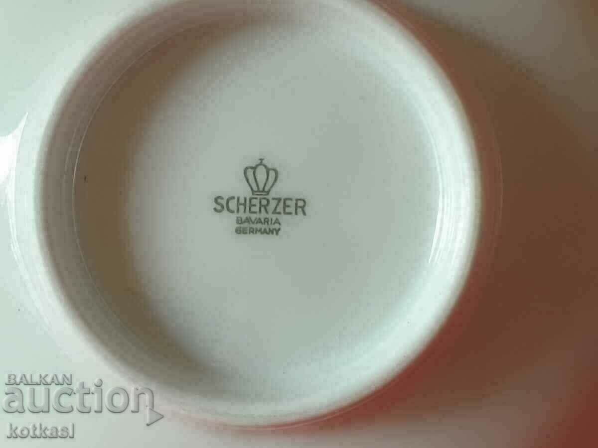 Delivery of The old porcelain plate bowl SCHERZER BAVARIA GERMANY Delivery of The old porcelain plate bowl SCHERZER BAVARIA GERMANY