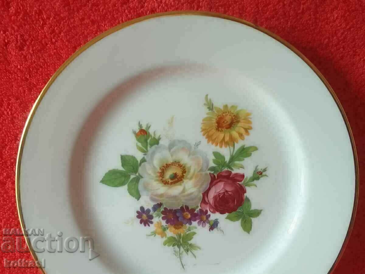 Аукцион Стар порцелан чиния позлата Seltmann Weiden Майсенски букет Аукцион Стар порцелан чиния позлата Seltmann Weiden Майсенски букет