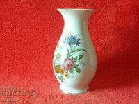 Old Porcelain Vase Gilt Flowers Bouquets Germany Royal