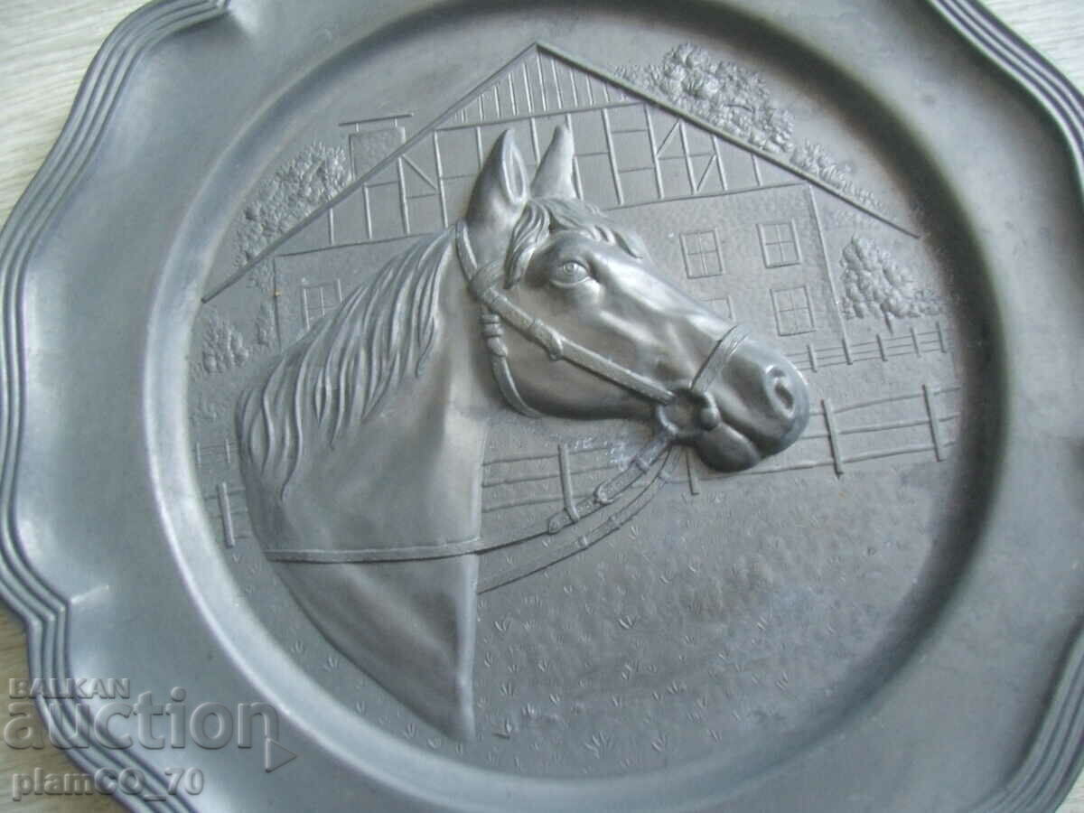 No.*7516 old metal / tin panel with price 20.00 BGN | € 10.23