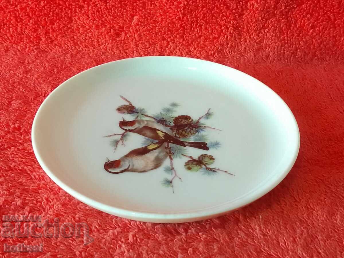 Old KAISER porcelain plate Two perched birds Sparrows - 7 Old KAISER porcelain plate Two perched birds Sparrows - 7