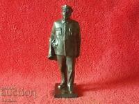 Παλιά μεταλλική φιγούρα αλουμινίου Πλαστικό Vladimir I. Lenin
