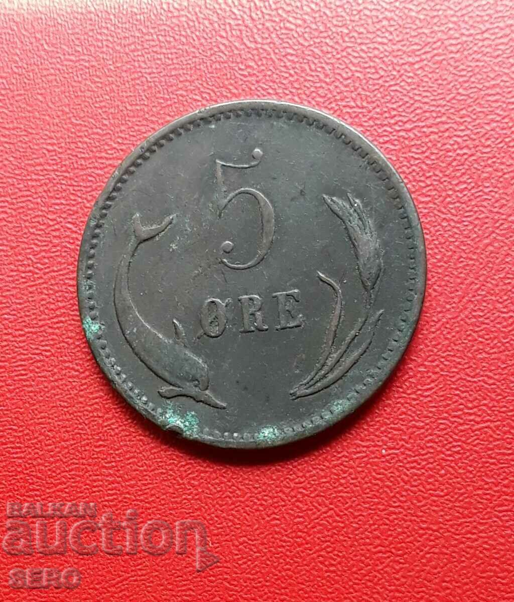 Denmark-5 yore 1898-small mintage