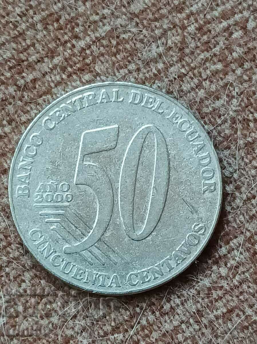 Ecuador 50 centavos 2000