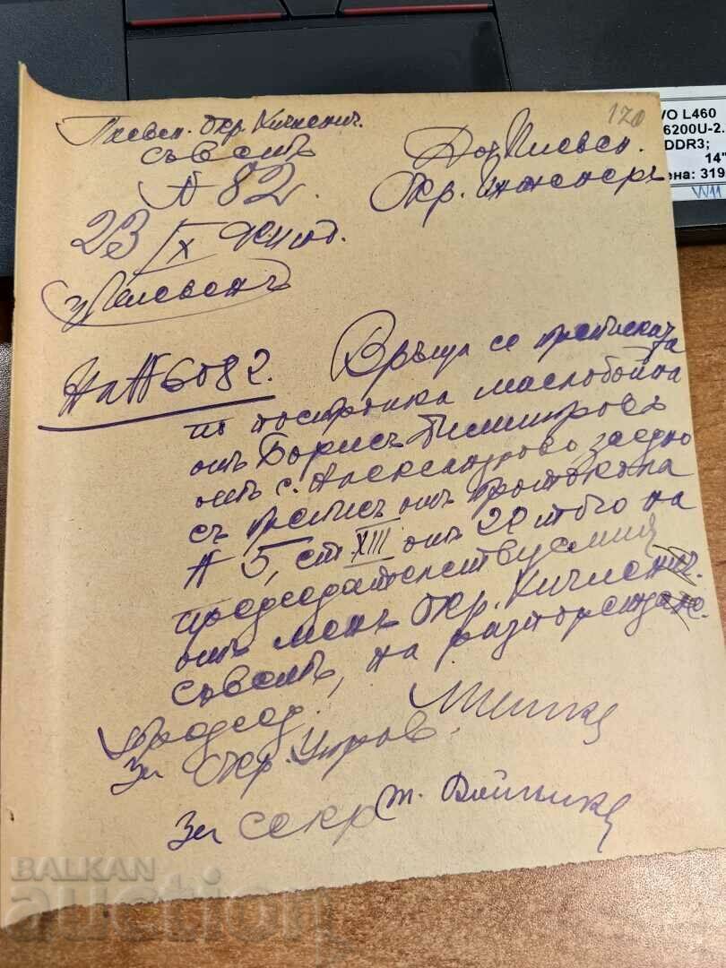 1924 PLEVEN CONSILIUL DE IGIENĂ DOCUMENT REGATUL BULGARIA