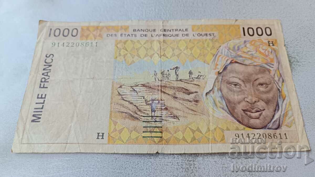 Западна Африка 1000 франка