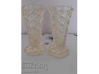 Two glass vases