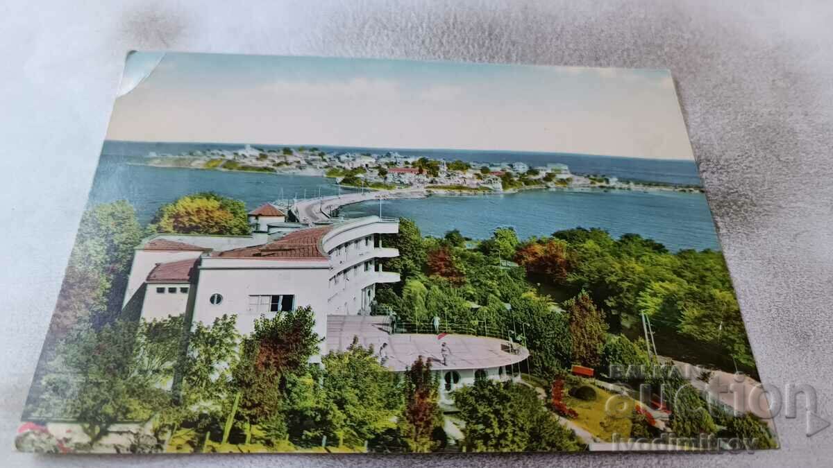 Пощенска картичка Несебър Общ изглед 1960