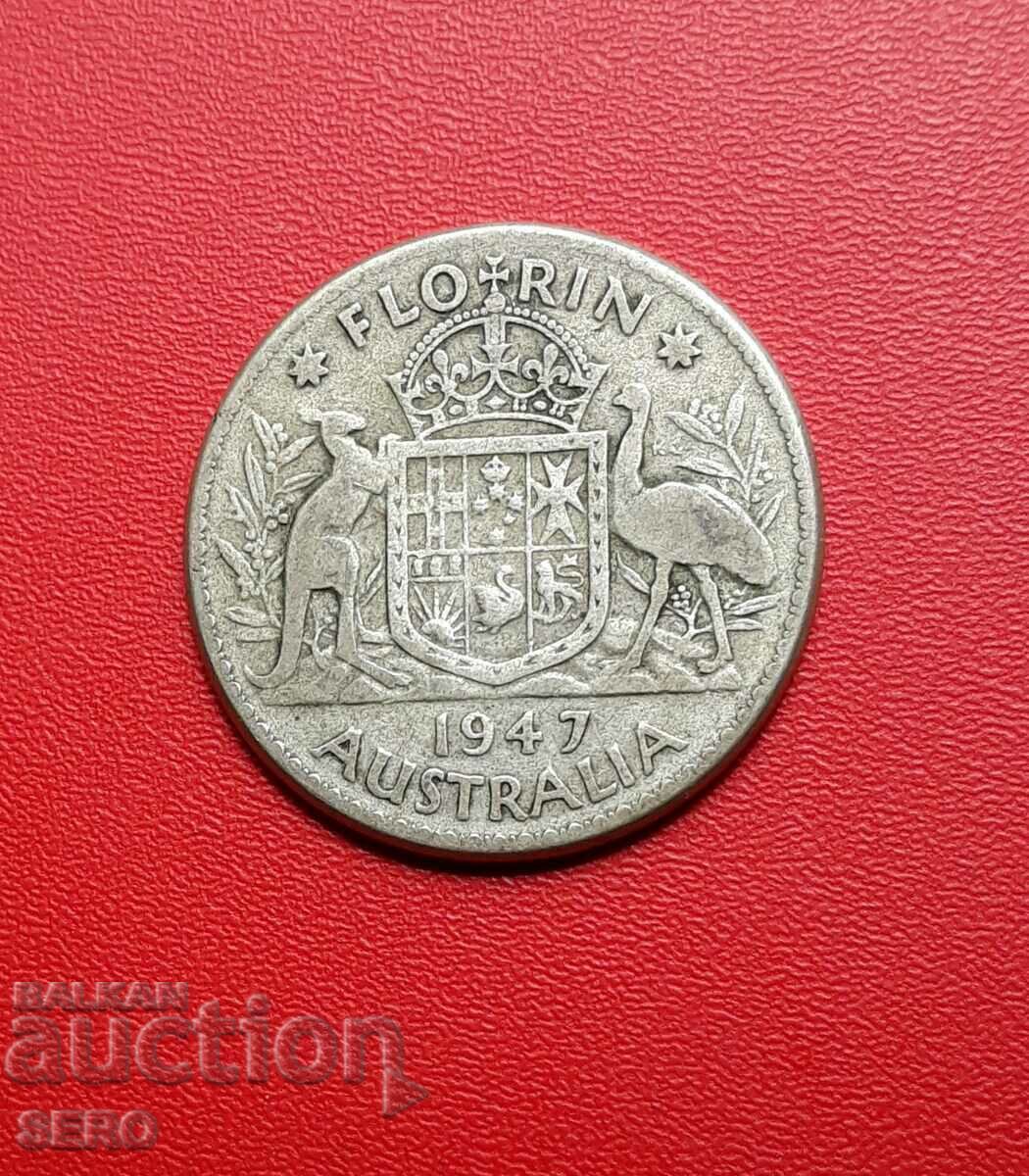 Австралия-1 флорин 1947