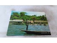 Satul de pescuit P K Lagos de-a lungul lagunei Epe 1982