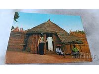 Пощенска картичка Northern Nigeria Village House 1982
