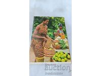 Nigerian Housewife at a Local Market 1982 postcard