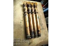 4 WOODEN LEGS FROM OLD FURNITURE, 54(55) cm long