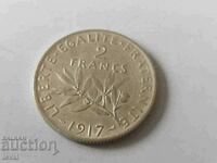 2 French francs - 1917