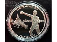 Argint 300 Ngultrum Jocurile Olimpice de Box 1992 Bhutan