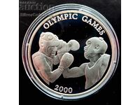 Сребро 500 Шилинга Бокс Олимпиада 2000 Уганда