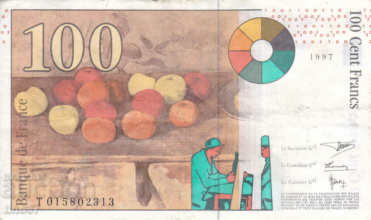 Δημοπρασία tino37- ΓΑΛΛΙΑ - 100 ΦΡΑΓΚΟ - 1997 - VF Δημοπρασία tino37- ΓΑΛΛΙΑ - 100 ΦΡΑΓΚΟ - 1997 - VF