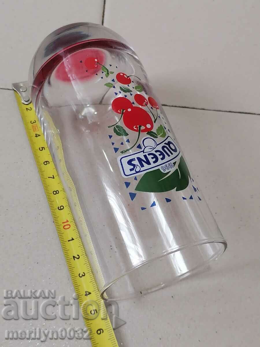 Auction  A beautiful set of 9 glasses QUIEENS glass for soft drink