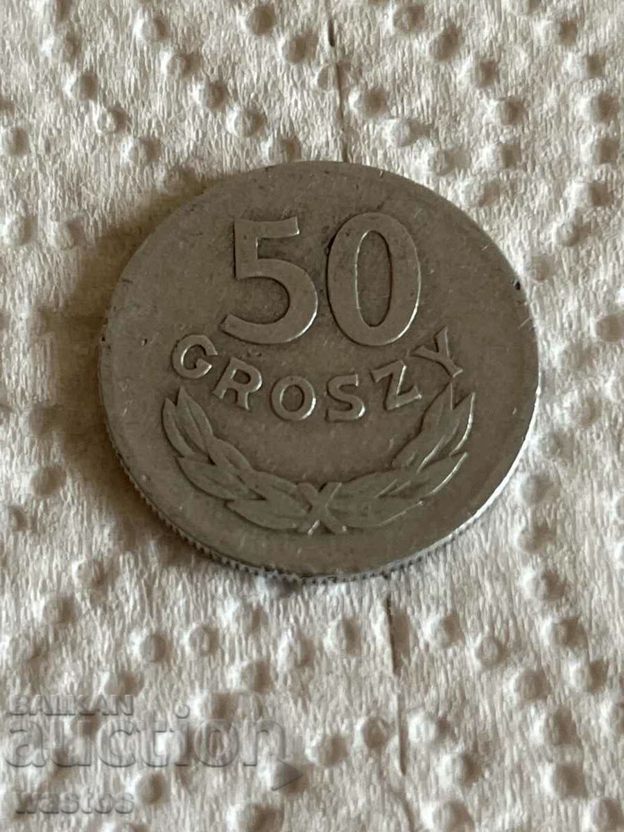 Poland 1949 50 groszy