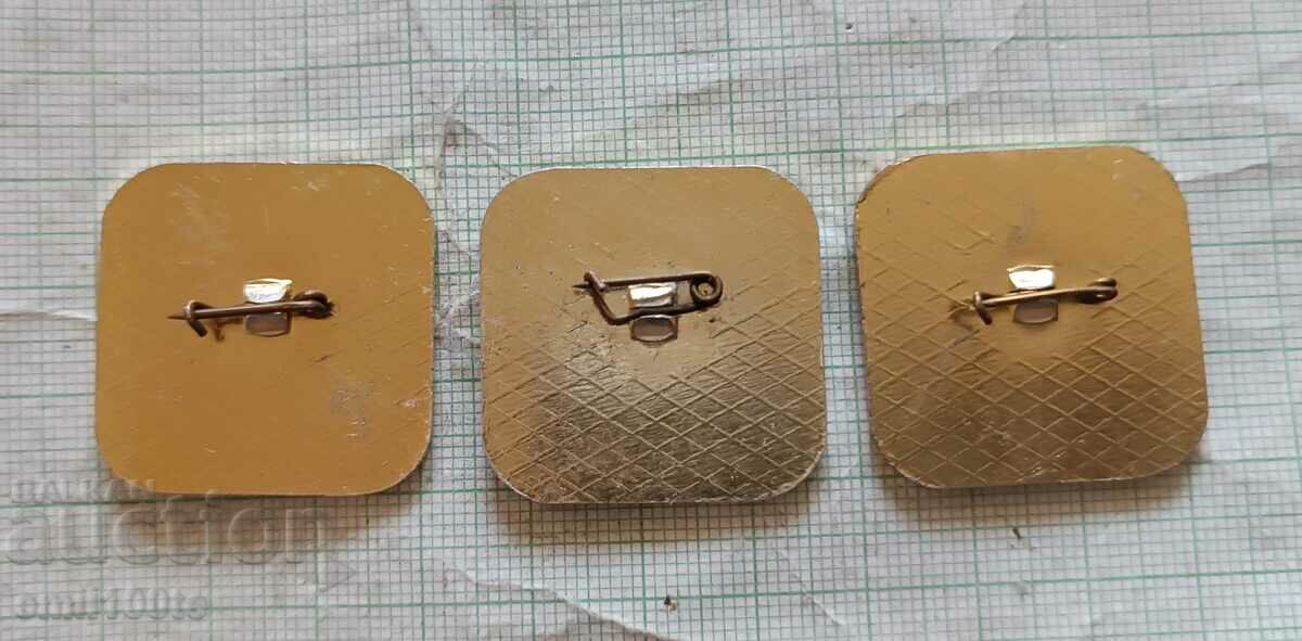Badges 3 pieces - Republican Spartakiad 1979 - 6
