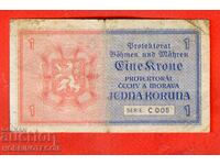 BOHEMIA și MORAVIA - PROTECTORAT REPUBLICA CEHĂ și MORAVIA 1 număr 1940