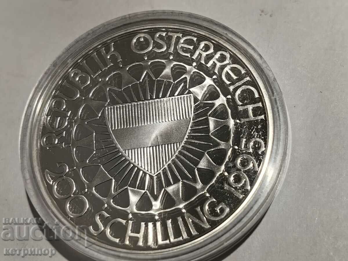 200 de șilingi Austria 1995 dovadă de argint