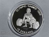 10 dolari Nauru 1996 dovada argint