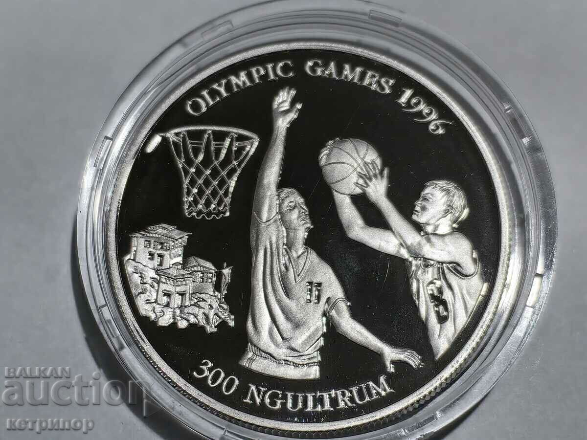 300 ngultrum kingdom of Bhutan 1996 Silver proof 300 ngultrum kingdom of Bhutan 1996 Silver proof